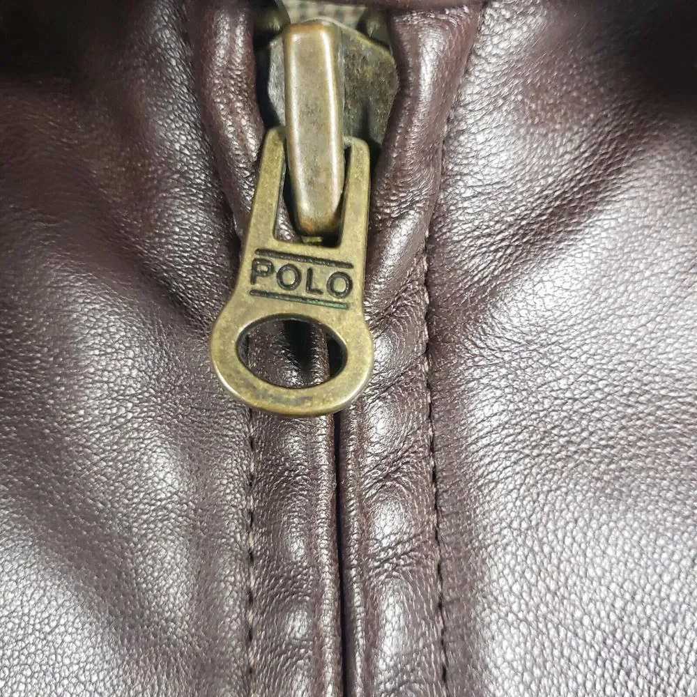 Polo Ralph Lauren Vintage Butter Soft Genuine Leather Jacket XL - Picture 13 of 16